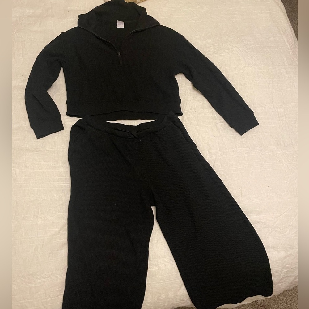 Comfy Stars Above Black Lounge Set (S/M)